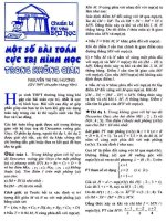 Tài liệu Một số bài toán về cực trị hình học trong không gian pdf