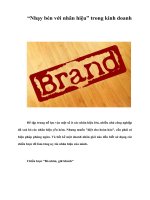Tài liệu “Nhạy bén với nhãn hiệu” trong kinh doanh pdf