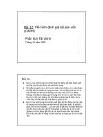 Tài liệu Tài chính doanh nghiệp - Bài 12 pptx