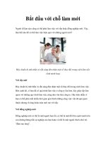 Tài liệu Bắt đầu với chỗ làm mới pptx