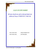 Báo cáo Kế toán chi phí sản xuất và tính giá thành sản phẩm tại Công ty TNHH PCCC Nhất Việt