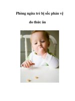 Tài liệu Phòng ngừa trẻ bị sốc phản vệ do thức ăn docx