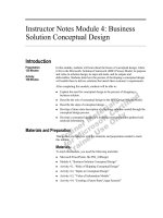 Tài liệu Instructor Notes Module 4: Business - Solution Conceptual Design ppt