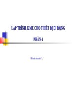  Lập trình J2ME cho thiết bị di động - 04 - Ebook