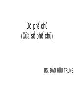 Tài liệu Bài giảng Dò phế chủ (Cửa sổ phế chủ) docx
