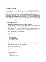 Tài liệu Implementing an Operator In the following exercise, you will complete another Microsoft Windows doc