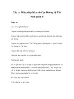 Tài liệu Cấp lại Giấy phép lái xe do Cục Đường bộ Việt Nam quản lý ppt