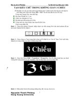 Tài liệu TẠO KIỂU CHỮ TRONG KHÔNG GIAN 3 CHIỀU ppt