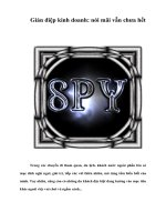 Tài liệu Gián điệp kinh doanh: nói mãi vẫn chưa hết pptx