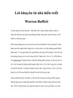 Tài liệu Lời khuyên từ nhà hiền triết Warren Buffett docx