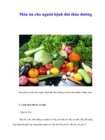 Tài liệu Món ăn cho người bệnh đái tháo đường ppt