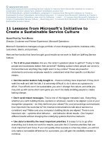 11 lessons from microsofts initiative to create a sustainable service culture