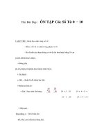 Tài liệu Gíao án toán lớp 1 - ÔN TẬP Các Số Từ 0 đến 10 doc