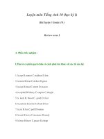 Tài liệu Luyện môn Tiếng Anh 10 (học kỳ I) pptx