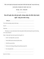 Tài liệu Mẫu đơn đề nghị cấp (cấp lại) giấy chứng nhận đủ điều kiện hành nghề xông hơi khử trùng docx