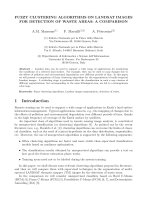 Tài liệu FUZZY CLUSTERING ALGORITHMS ON LANDSAT IMAGES FOR DETECTION OF WASTE AREAS: A COMPARISON pdf