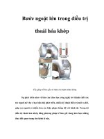 Tài liệu Bước ngoặt lớn trong điều trị thoái hóa khớp ppt