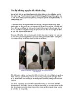 Tài liệu Học lại những nguyên tắc thành công docx