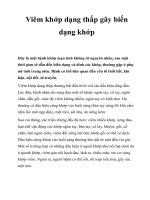 Tài liệu Viêm khớp dạng thấp gây biến dạng khớp pptx