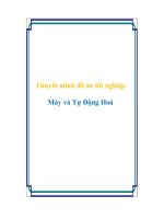 Tài liệu Thuyết minh đồ án tốt nghiệp - Máy và Tự Động Hoá pptx