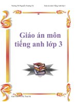 Tài liệu Giáo án môn tiếng anh lớp 3 ppt