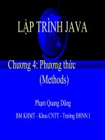 Tài liệu LẬP TRÌNH JAVA Chương 4 docx