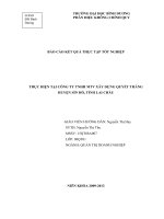 BÁO CÁO KẾT QUẢ THỰC TẬP TỐT NGHIỆP THỰC HIỆN TẠI CÔNG TY TNHH MTV XÂY DỰNG QUYẾT THẮNG HUYỆN SÌN HỒ, TỈNH LAI CHÂU