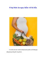 Tài liệu 8 loại thức ăn nguy hiểm với bà bầu docx