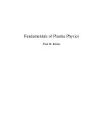 Fundamentals of plasma physics   