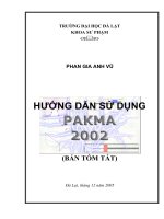 Tài liệu HƯỚNG DẪN SỬ DỤNG PAKMA 2002 docx