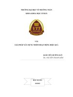 GIAI PHÁP XÂY DỰNG NHÓM HOẠT ĐỘNG HIỆU QUẢ