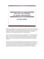Tài liệu Unix and Linux Backups for System Administrators pptx