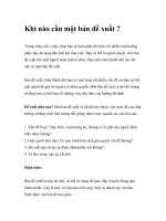 Tài liệu Khi nào cần một bản đề xuất ? ppt