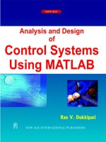 Analysis and design of control systems using MATLAB 