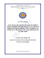 Luận văn Ứng dụng hệ thống dự báo ô nhiễm công nghiệp IPPS đánh giá tải lượng ô nhiễm do hoạt động công nghiệp tại TP. HCM và đề xuất các giải pháp quản lý phù hợp