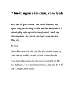 Tài liệu 7 bước ngăn cảm cúm, cảm lạnh ppt