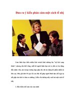 Tài liệu Đưa ra ý kiến phản cảm một cách tế nhị pptx