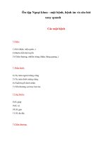 Tài liệu Ôn tập Ngoại khoa - mặt bệnh, bệnh án và câu hỏi xoay quanh doc