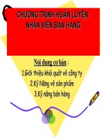 Tài liệu Huan Luyen NVBH pptx