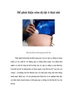 Tài liệu Để phát hiện sớm dị tật ở thai nhi pptx