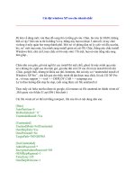 Tài liệu Cài đặt windows XP sao cho nhanh nhất docx