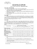 Tài liệu Đề thi học kì môn đảm bảo chất lượng docx