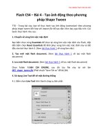 Tài liệu Học Adobe Flash CS4 căn bản Flash CS4 – Bài 4 doc