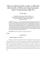 Nâng cao chất lượng báo in phục vụ đồng bào dân tộc thiểu số (khảo sát trường hợp người thái ở tương dương, nghệ an) 