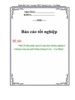 Tài liệu Báo cáo tốt nghiệp: “Một số biện pháp quản lý giáo dục hướng nghiệp ở trường trung học phổ thông Quảng Uyên – Cao Bằng”. pptx