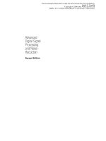 Tài liệu Advanced Digital Signal Processing and Noise Reduction P1 doc