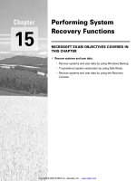 Tài liệu Performing System Recovery Functions pptx