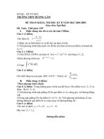 Tài liệu Đề thi thử học kỳ 2 trường Hương Lam docx