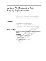 Tài liệu Activity 7.2: Determining Data Integrity Implementations doc