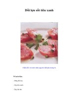 Tài liệu Dồi lợn sốt tiêu xanh docx